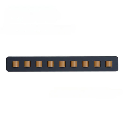 Carvallo väggmontering för glasögon | Trä & PU-läder | Plats för flera sol- & läsglasögon | 40 × 5,3 cm