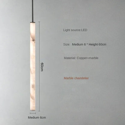 Lunvero Minara | LED-hänglampa av marmor och koppar för stiliga vardagsrum