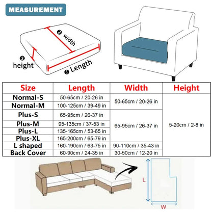 Tjock Jacquard Stretch Soffkuddfodral – Rutschtålig och Stänkresistent