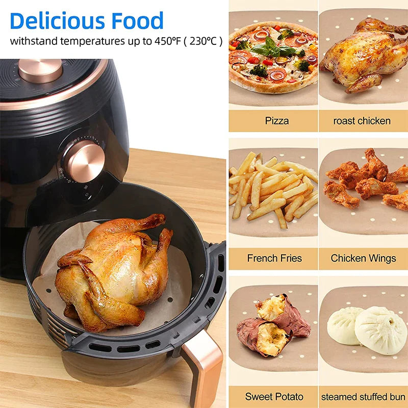 Carvallo-Papper Crispina | 100 styck | Non-stick & värmebeständig | Fyrkantig & perforerad