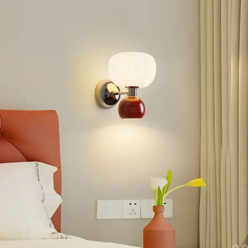 PumpkinLicht - Modern LED Vägglampa med Dubbel Huvud för Vardagsrum och Sovrum