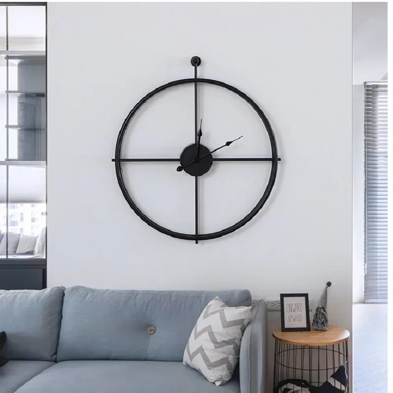 LuxeTijd - Tyst Väckarklocka 50/60cm för Moderna Interiörer