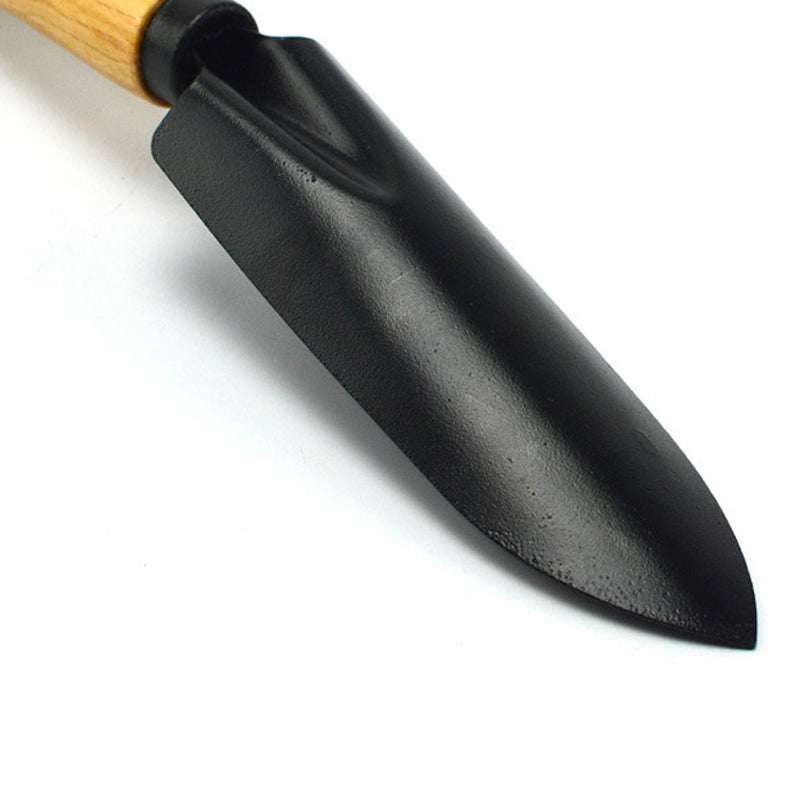 Carvallo trädgårdsspade i kolstål | Handspade med trähandtag | För blommor och planteringsarbete | 28 cm