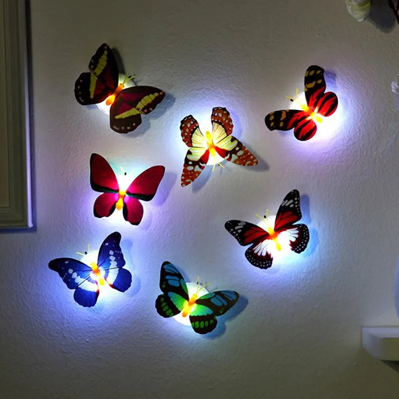 Carvallo Butterfly Lights | 12-pack | Luminous 3D Butterflies | Wall stickers with flash effect | For children's rooms, parties & decor