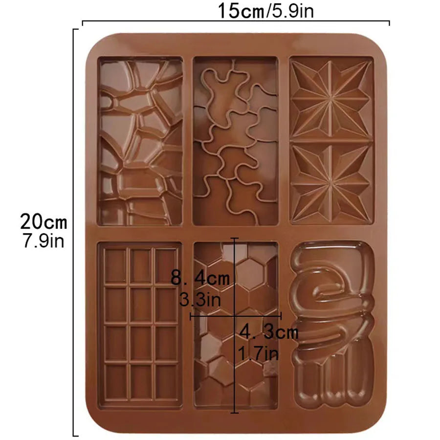 Carvallo Silikonform | 3D-chokladform i Dubai-design | Tunna plattor & fondant | För praliner, dekoration & bakverk