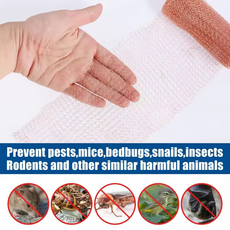 Carvallo Koppar-snäckstängsel Gitterband | Skydd mot snäckor i rabatten & trädgården | Olika längder | Rostfri & väderbeständig