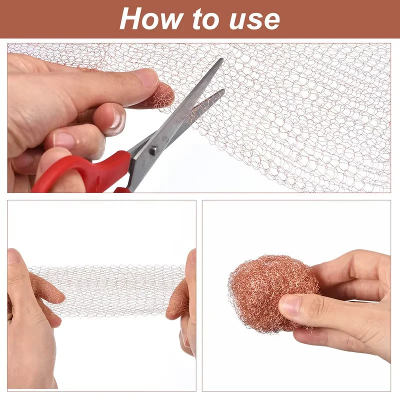 Carvallo Koppar-snäckstängsel Gitterband | Skydd mot snäckor i rabatten & trädgården | Olika längder | Rostfri & väderbeständig