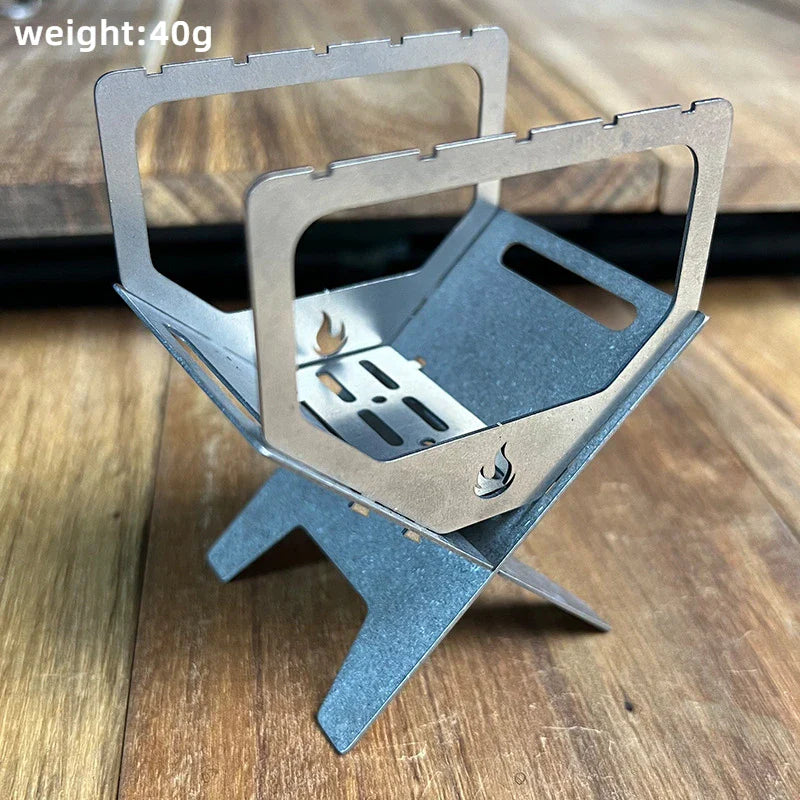 Carvallo Essence Mini-aromatermisk ugn av titanlegering | Fällbar alkoholugn & rökelsehållare för camping & hem – Ultralätt & bärbar