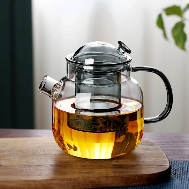 Modern glas teapot med infuser – 680ml borosilicate tea maker