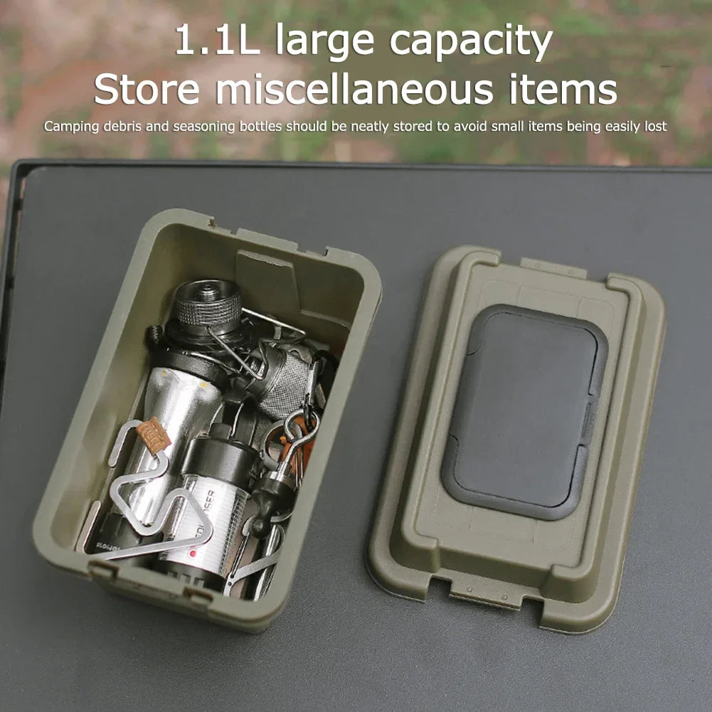 Carvallo Outdoor Förvaringslåda 1,1L | Fukt- & Torkdukar | Dammsäker & Bärbar | För Camping & Bagageutrymme