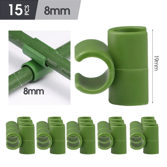 Carvallo Connect | 15-pack krysskopplingar för växtstöd | För .8–2.0 cm stänger | Justerbara klämmor för spaljéer & växtstöd