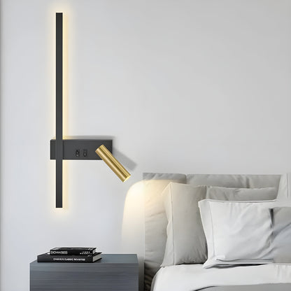 Duo-Vägglampa med strömbrytare - Minimalistisk design för vardagsrum och sovrum
