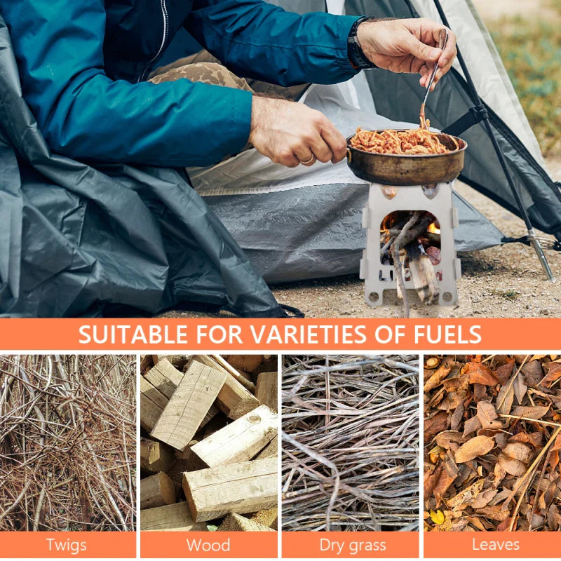 Carvallo ultralätt titanträkokare | Fällbar & bärbar | 12,8 × 11,5 × 16 cm | För camping & trekking