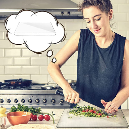 Icke halkfri transparent skärbräda med kant – Bänkskivskydd för hem- och restaurangkök