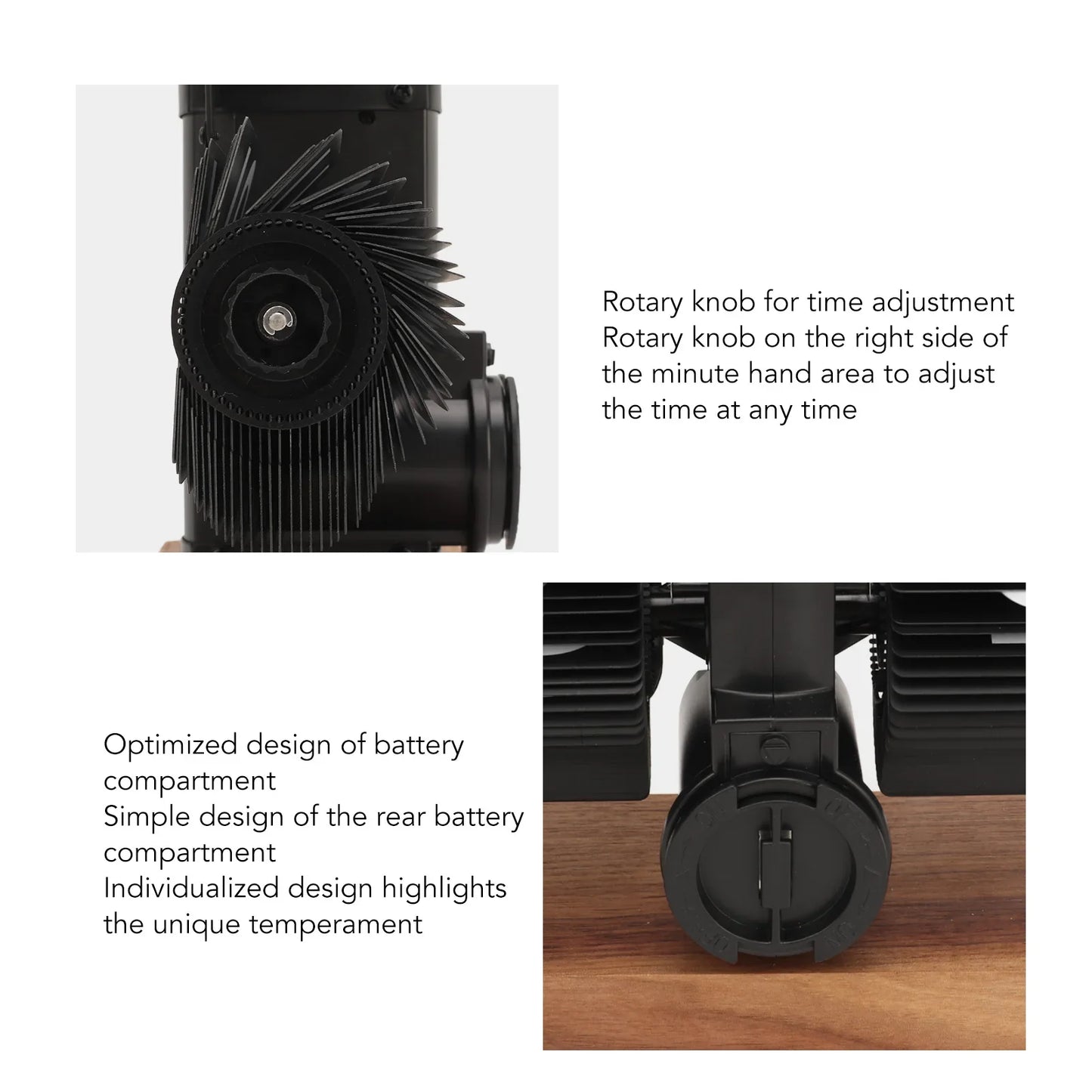 Vintage Flip Page Clock – Batteridriven Mekanisk Klocka för Hem- och Kontorsdekoration, Lätt att Läsa med Justerbar Knapp