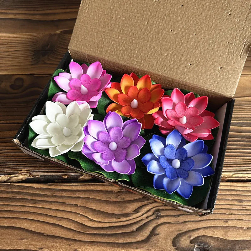 Carvallo Lotuslampa LUMILYA | LED Vattensensor | Varmvitt ljus | För damm, trädgård & fester