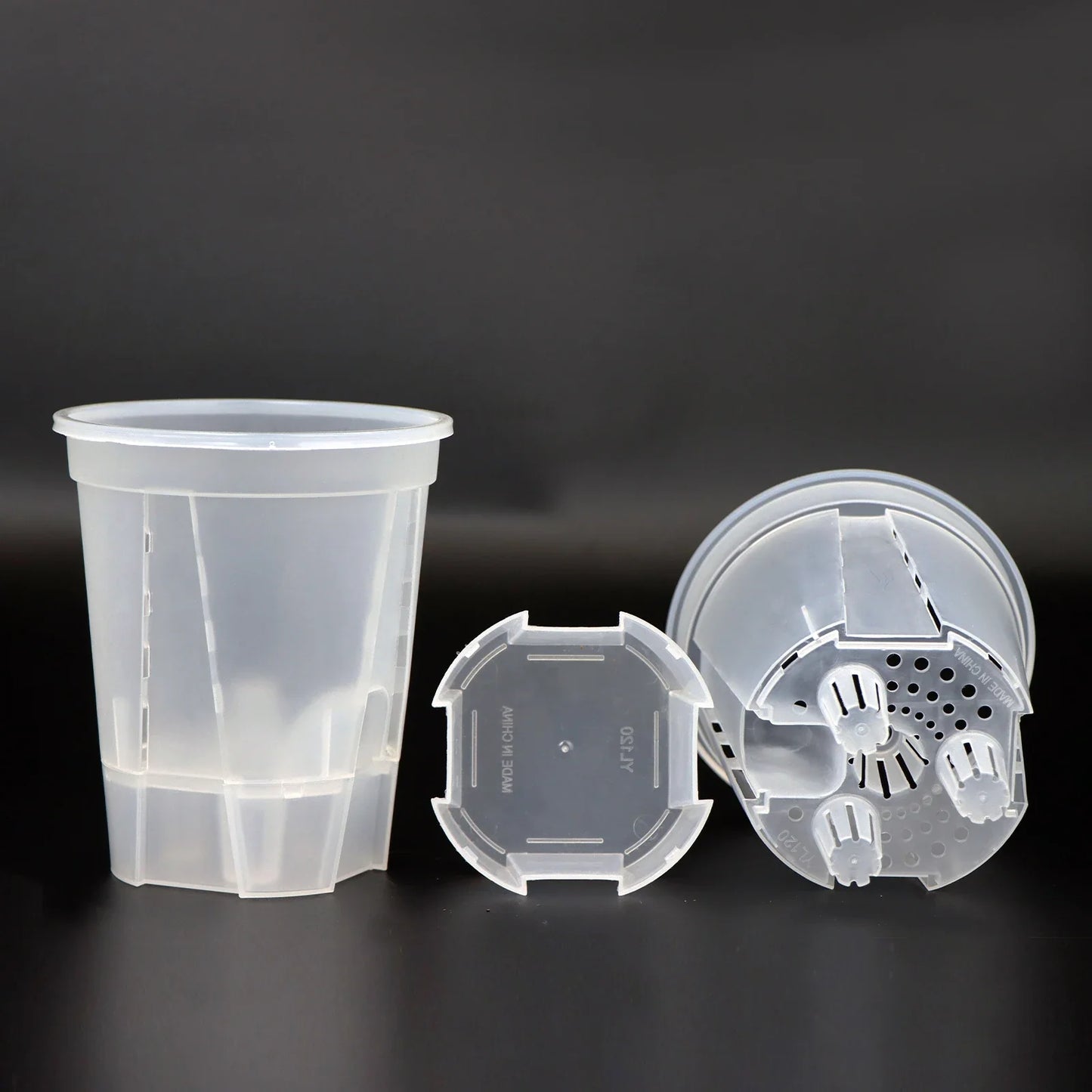 Carvallo Självvattnande Blumentopf | Transparent Design | För orkidéer & inomhusväxter | Med ventilation & vattentank