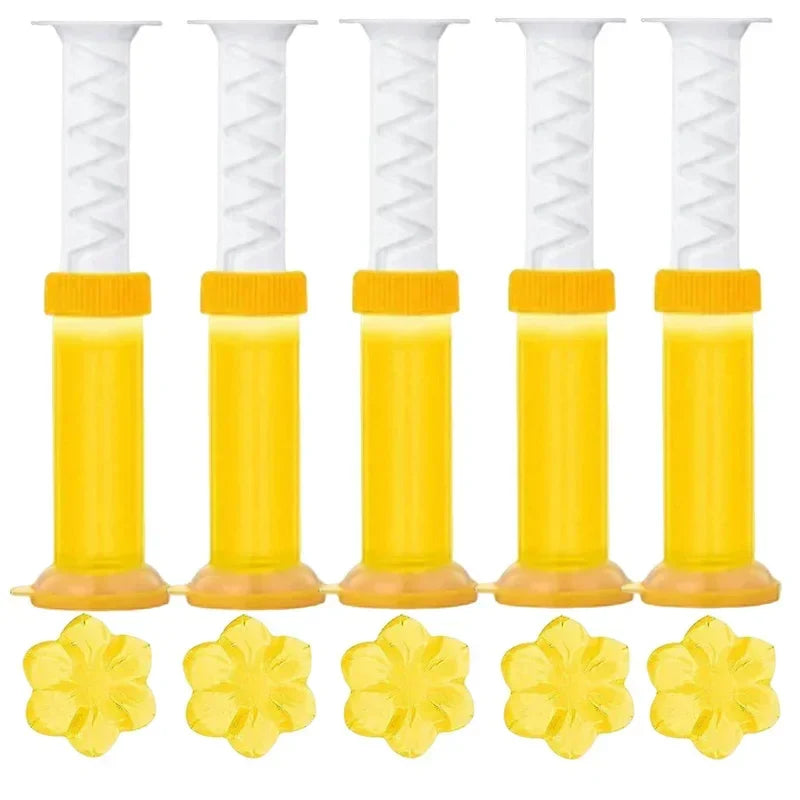 Carvallo WC-Gelblommor | Doftgel för toalett & urinal | Rengörande, Antibakteriell & Dekorativ | 12 blommor per stick