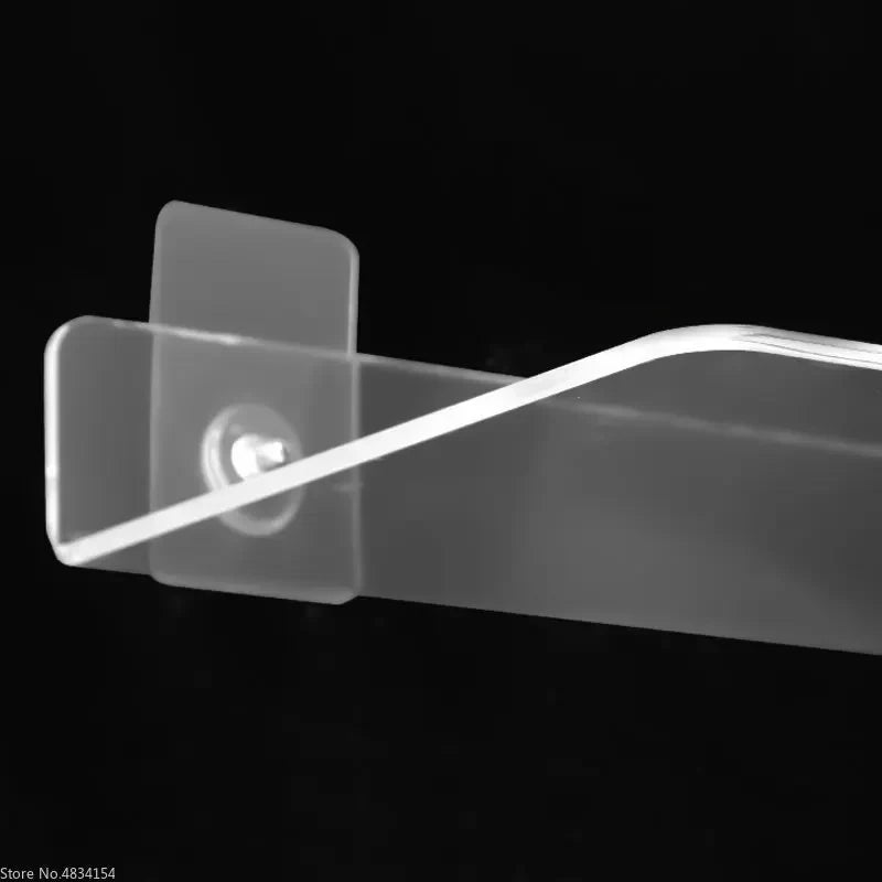 Carvallo Living | Akryl Vägg hylla | Transparent svävande hylla för badrum, kök och vardagsrum | 20–50 cm | Platsbesparande förvaring