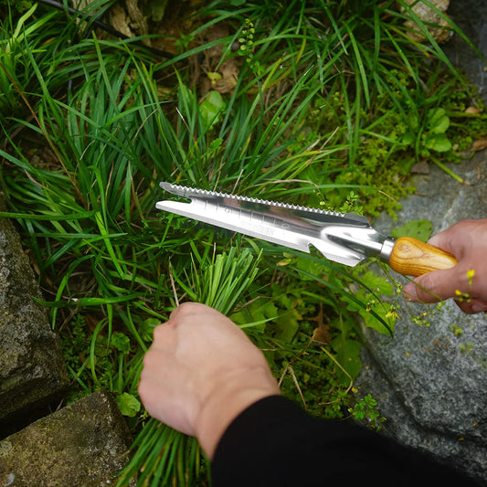 Carvallo Handspade | Rostfritt stål & bokträ | Ogräsrensning, plantering & omplantering