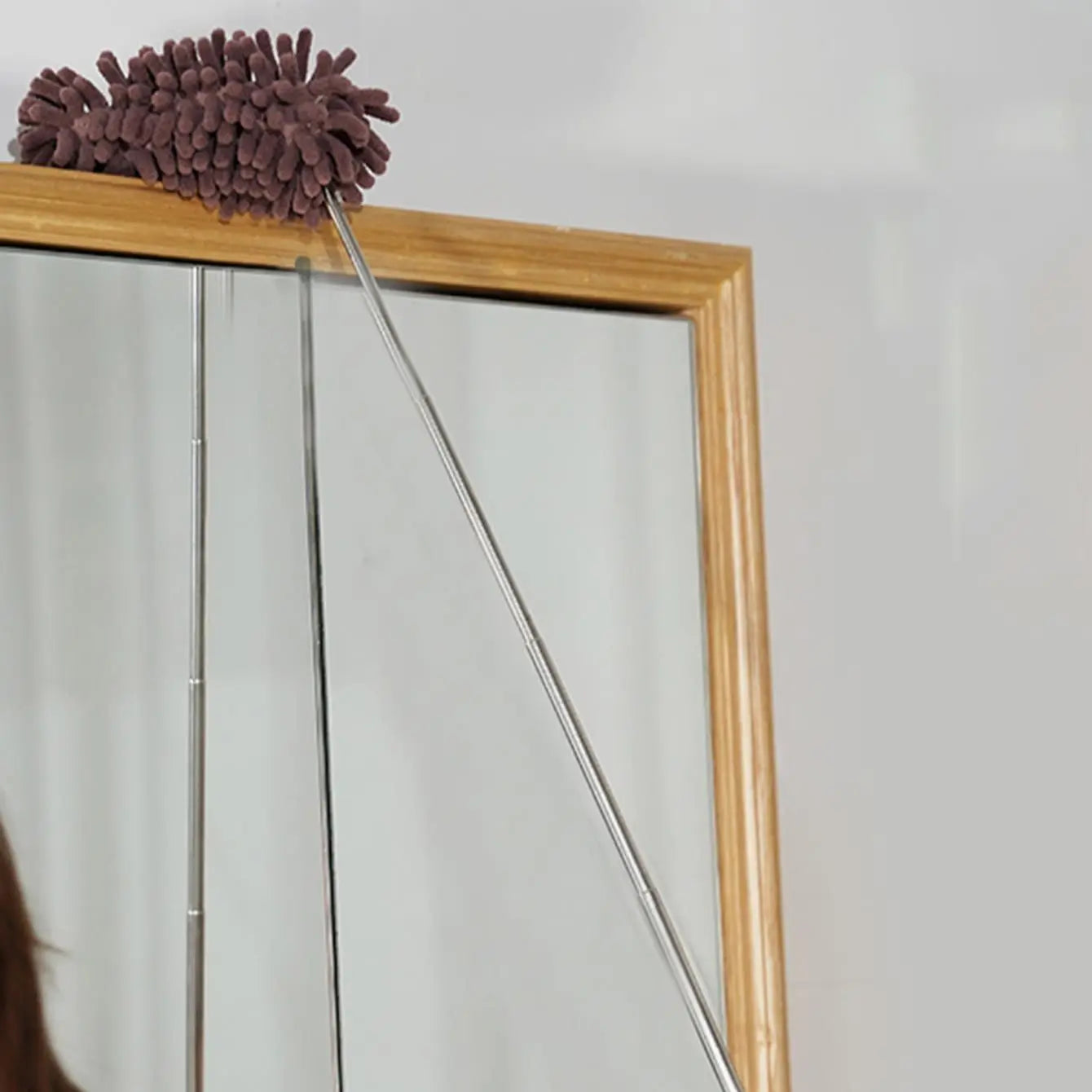 Carvallo Teleskop-dammsugare | Förlängbar till 80 cm | Mikrofiber-chenille & rostfritt stång – För tak, möbler & hörn