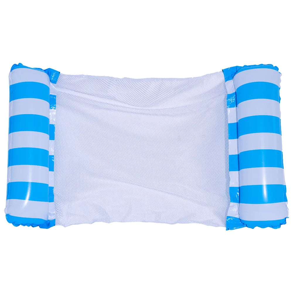 Carvallo Vattenshängmatta uppblåsbar | 130×70 cm | Fällbar Pool-loungestol med ryggstöd | Svimmbädd för pool, strand & semester