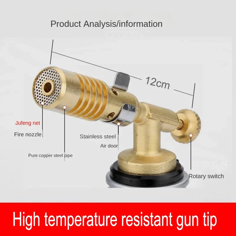 Carvallo Pro Lödbrännare | För Butangas | Justerbar låga upp till 1300 °C | Kompakt & Ergonomisk | Ideal för kök & utomhus