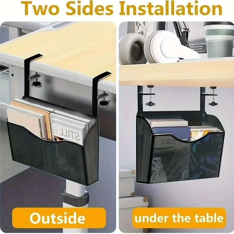 Carvallo-låda Clampix | För fastsättning utan borrning | Sidoskåp i metall | 2 storlekar | För kontor & hemma kontor