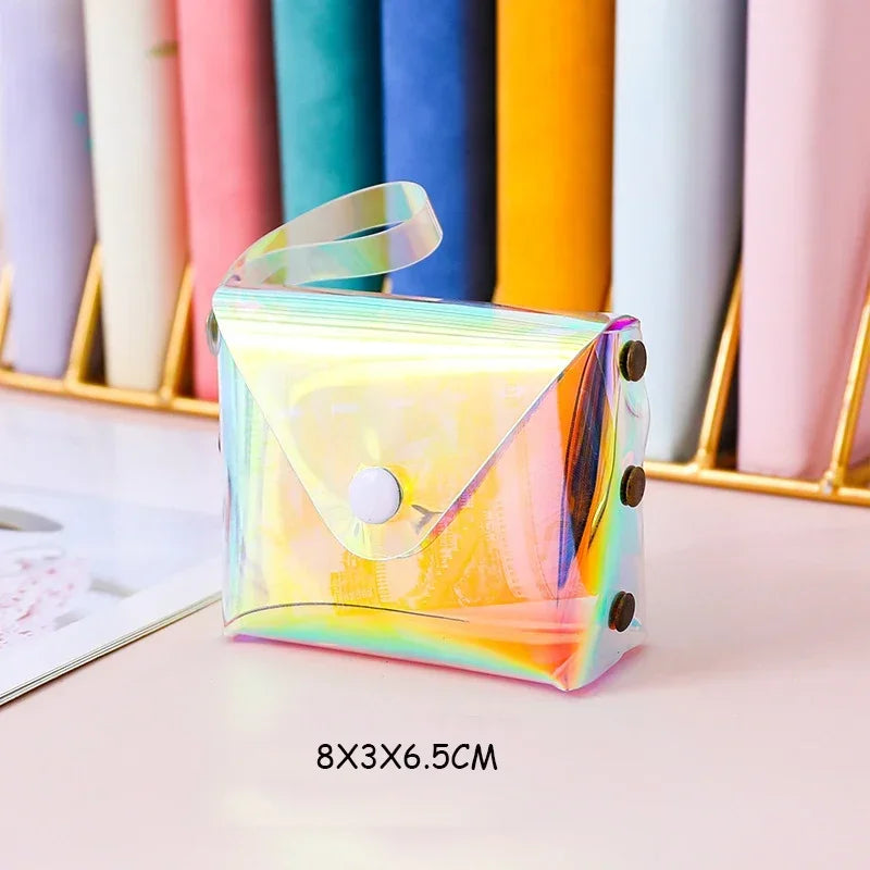 Carvallo Kosmetiktasche Transparent | Laser-effekt Kulturbeutel | För smink, pennor & resor | Vattentät & stilig