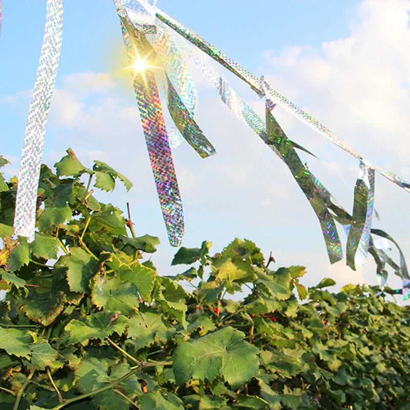Carvallo FlashWing Reflekterande fågelskyddsband 80 m | Dubbelsidigt reflekterande | Väderbeständig för fruktträdgård & åker