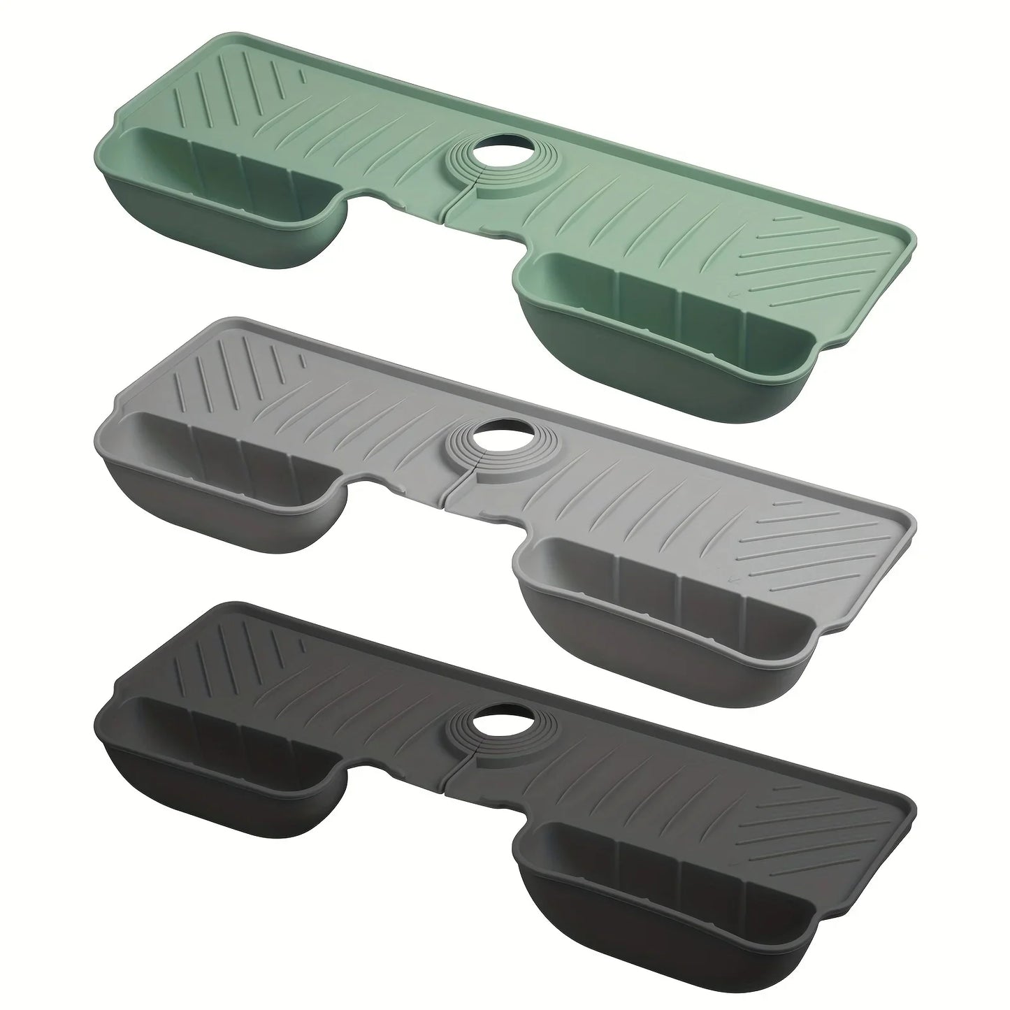 Carvallo Spülmatte | Rutschfast & mögelfri | Värmebeständig silikonavlastningsmatta för diskho & kran | Fällbar & diskmaskinssäker