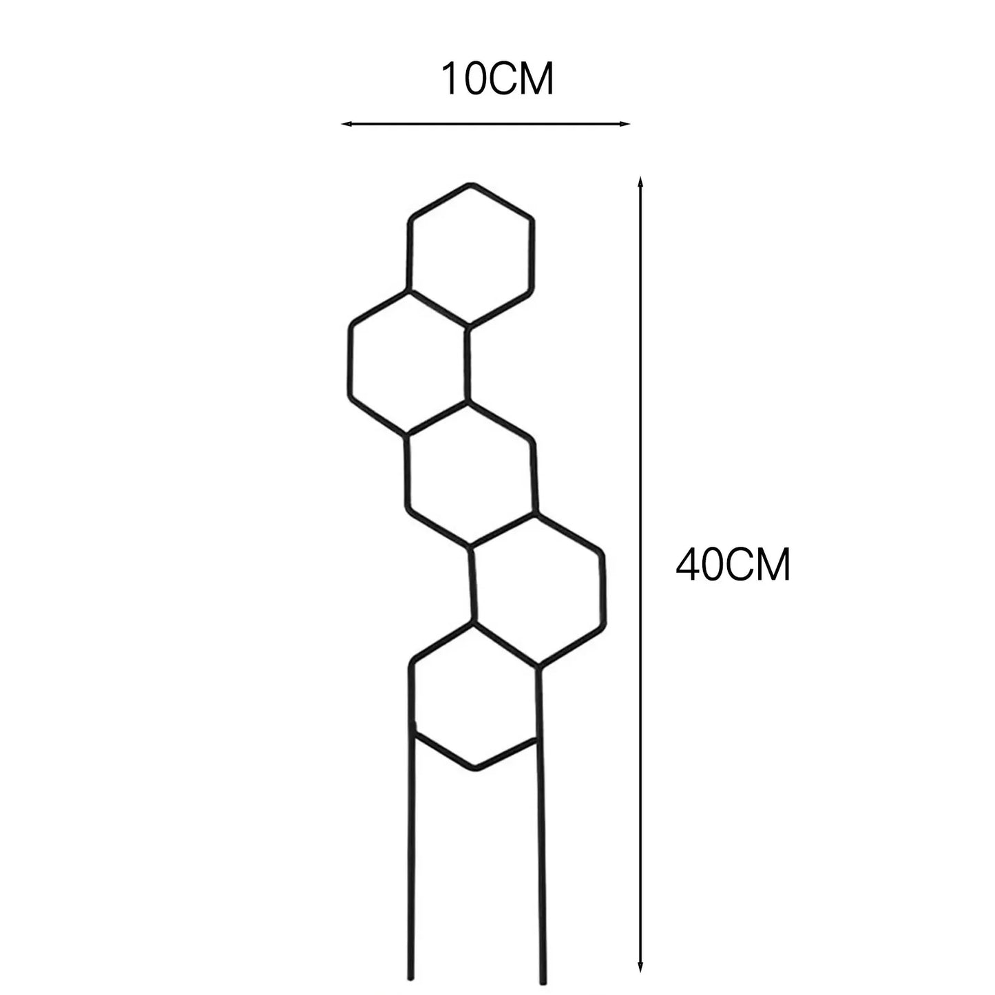 Carvallo Deco | Rankhjälp av metall för krukväxter | 10 × 40 cm | Stabil & dekorativ | För inomhus & utomhus