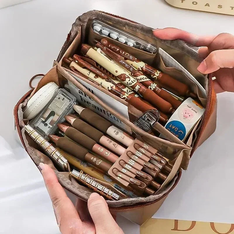 Carvallo KIDZORA CrystalBag | Transparent & Mångsidig | 10-fackdesign | Stor kapacitet för skola & fritid