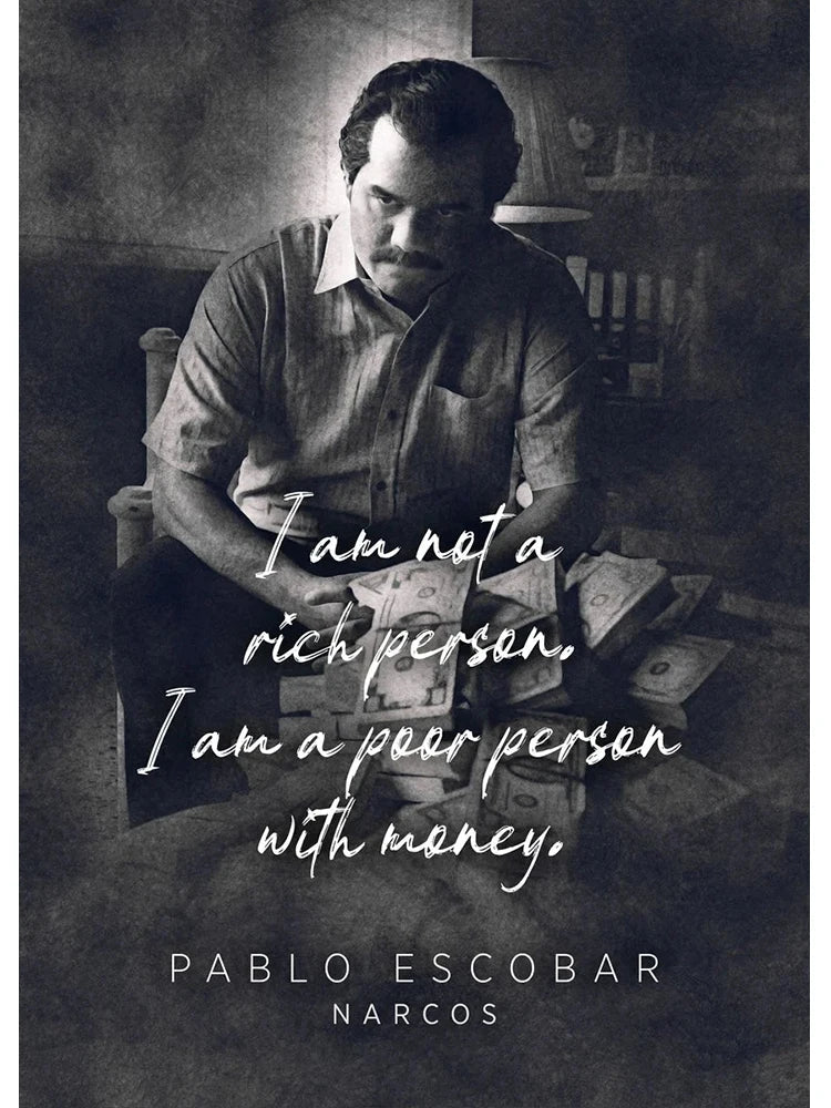 Pablo Escobar Målning - Ikonisk Konst för Hemmet