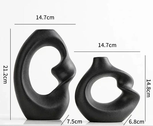 Abstrakta Skulpturala Vaser - Moderna och Konstnärliga