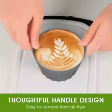 Carvallo AirBake Cups Silikon Bakformar för Varmluftfritös | 3/6/9 stycken | Återanvändbar & Non-stick | 6,5x5 cm