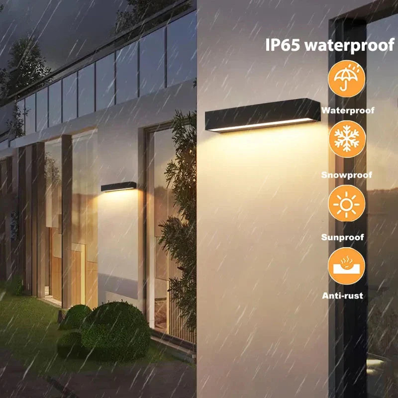 Carvallo Vägglampa Solavella | 16 LED-lampor | Superljus & Vattentät | För Trädgård, Balkong & Husvägg | Varm- & Kallvit