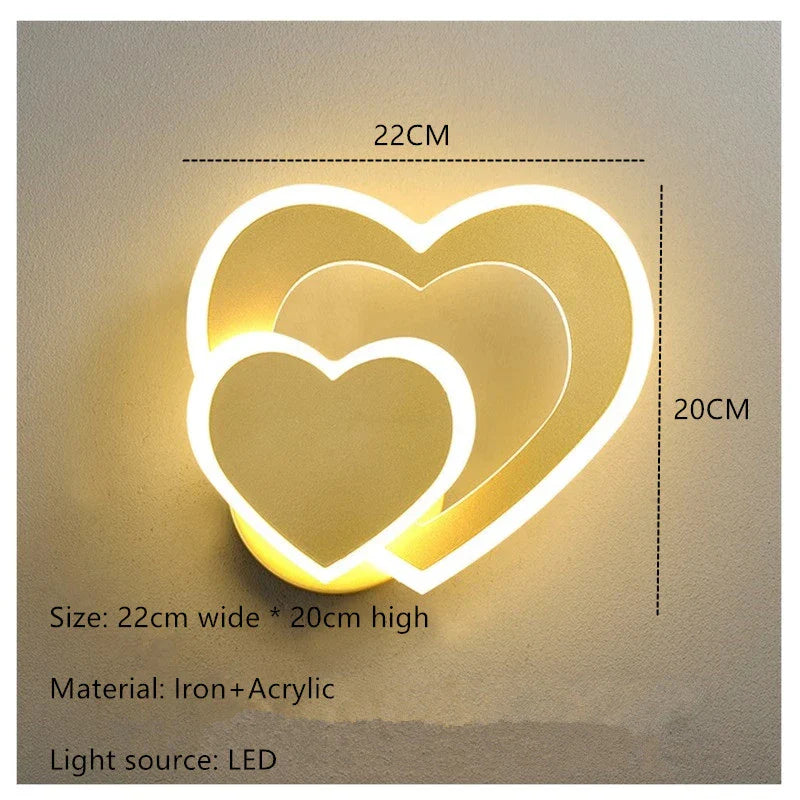 HeartWall Vägglampa - Kreativ LED Stämningsbelysning
