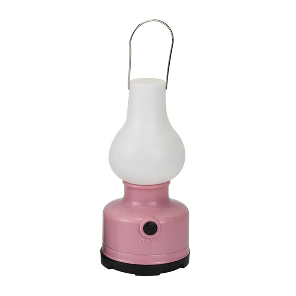 Carvallo CampLight | Bärbar utomhuslampa | 2 ljuslägen & vattentålig | För tält, vandring & trädgård – Grön/Rosa