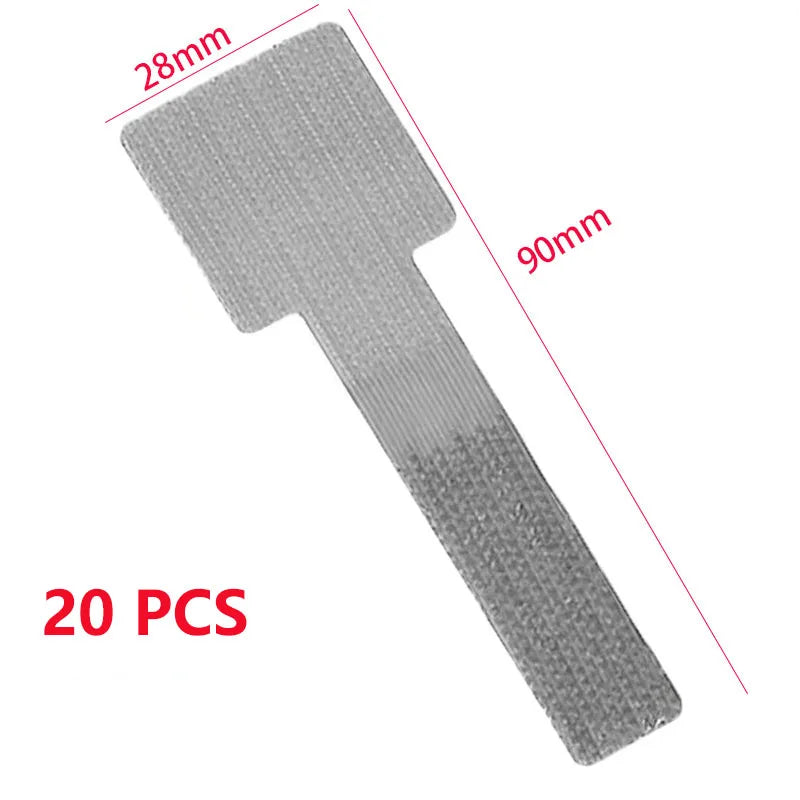 Carvallo Återanvändbara kardborre-bandslingor | Självhäftande & Justerbar | Nylon-kabelhantering för skrivbord & hem