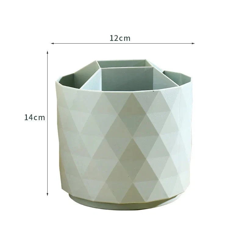 Carvallo Make-up Organizer med vridfunktion | 360° roterande förvaringsbehållare | 5 fack | Rosa diamantdesign