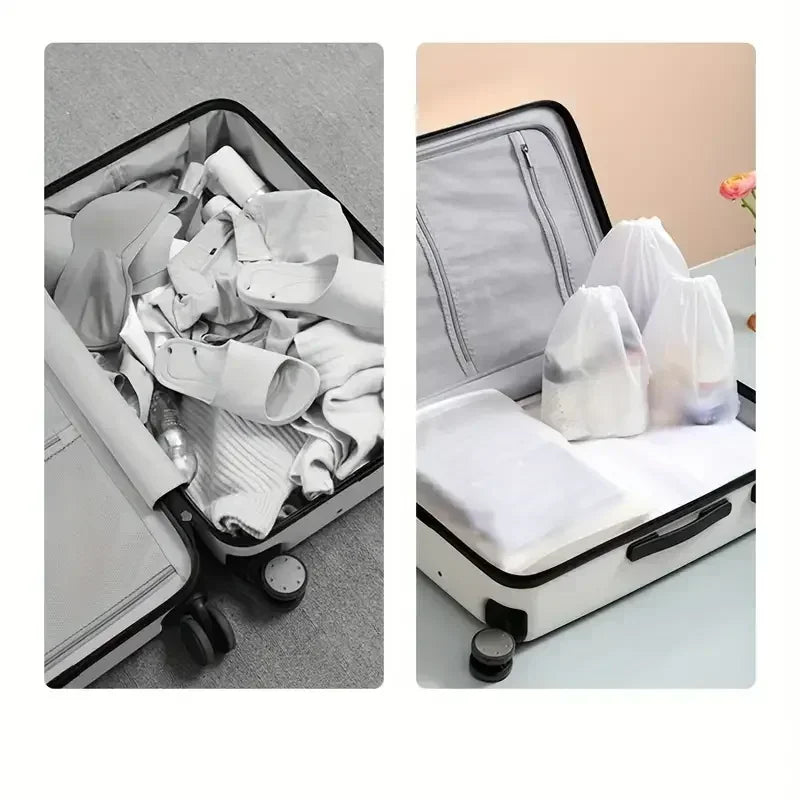 Carvallo Skopåse Set | Vattentät & Transparent | 10-pack | Platsbesparande & Mångsidig