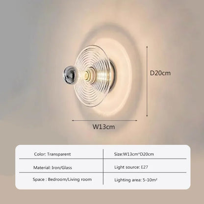 AquaGlow - Glas Vägglampa LED Vattengåvor Stämningsbelysning