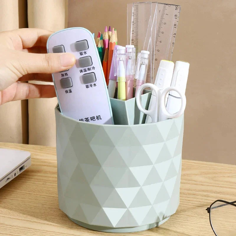 Carvallo Make-up Organizer med vridfunktion | 360° roterande förvaringsbehållare | 5 fack | Rosa diamantdesign