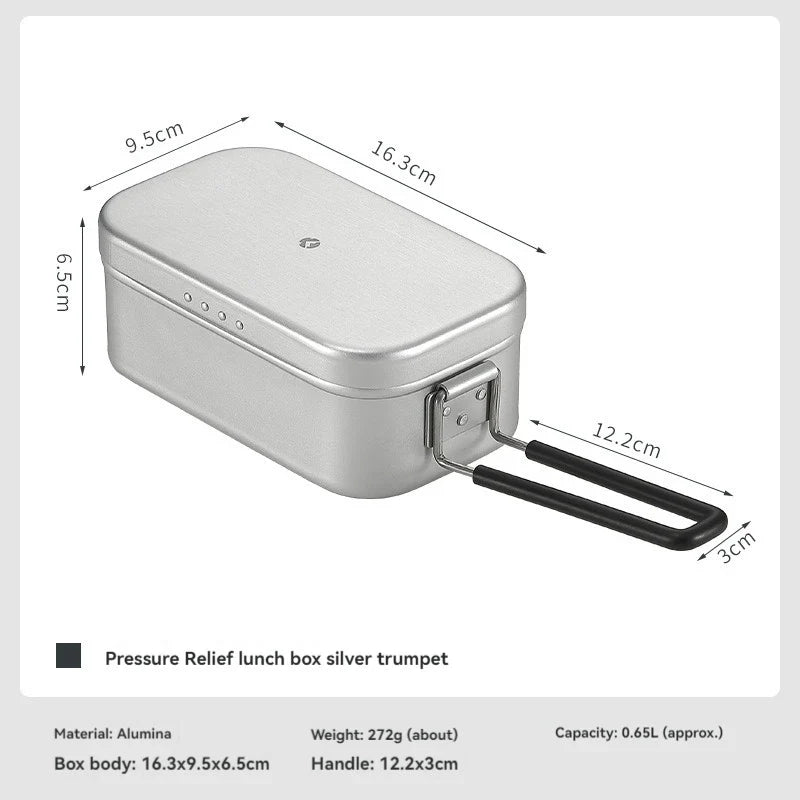 Carvallo Lunchbox med tryckutjämning | Ultralätt &amp; Robust | I aluminium | 0,65L / 1,3L