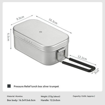 Carvallo Lunchbox med tryckutjämning | Ultralätt &amp; Robust | I aluminium | 0,65L / 1,3L