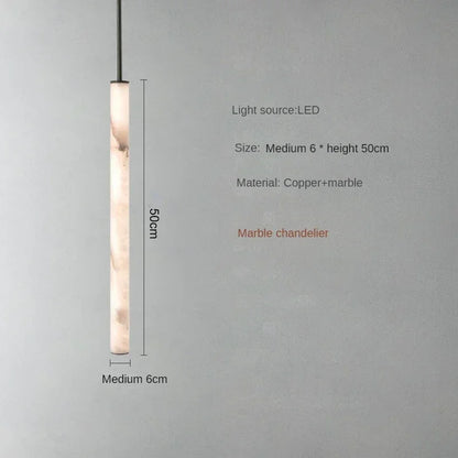 Lunvero Minara | LED-hänglampa av marmor och koppar för stiliga vardagsrum
