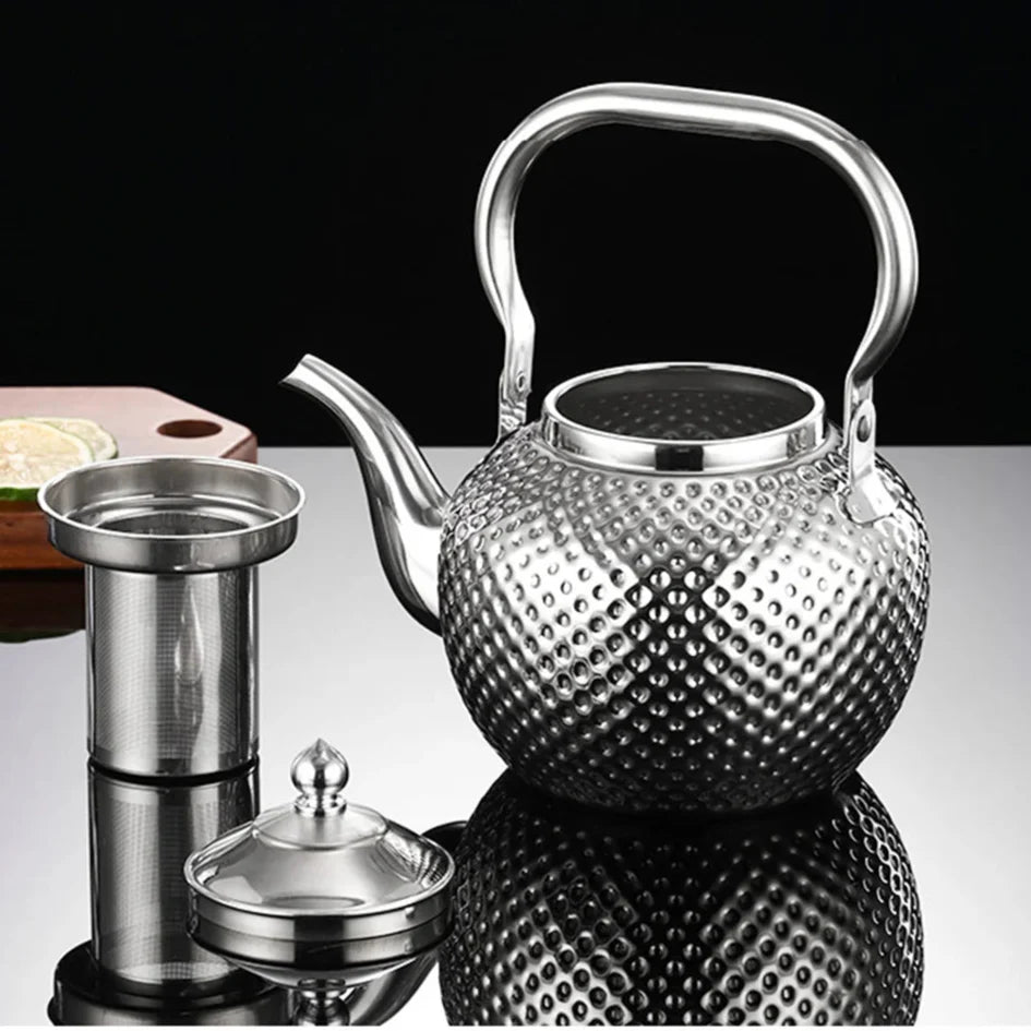 Royallure Hammarskuren Rostfritt Stål Kittel med Inbyggd Sil – 1.2–2 L Utomhus & Spis redo