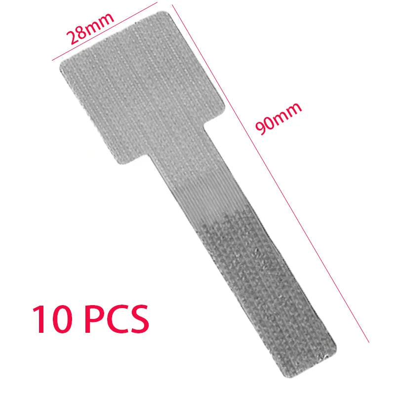 Carvallo Återanvändbara kardborre-bandslingor | Självhäftande & Justerbar | Nylon-kabelhantering för skrivbord & hem