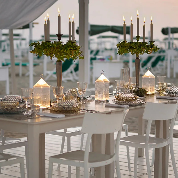 Carvallo Kristall-taklampa | Dimbar LED-ljus | USB-laddningsbar & trådlös | För inomhus & utomhus